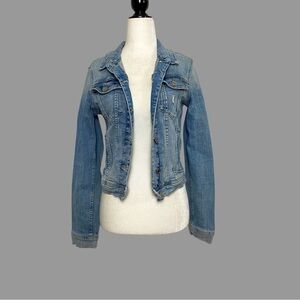 ❤️ S ❤️ Jean Jacket Denim Jacket Light Wash Distressed
